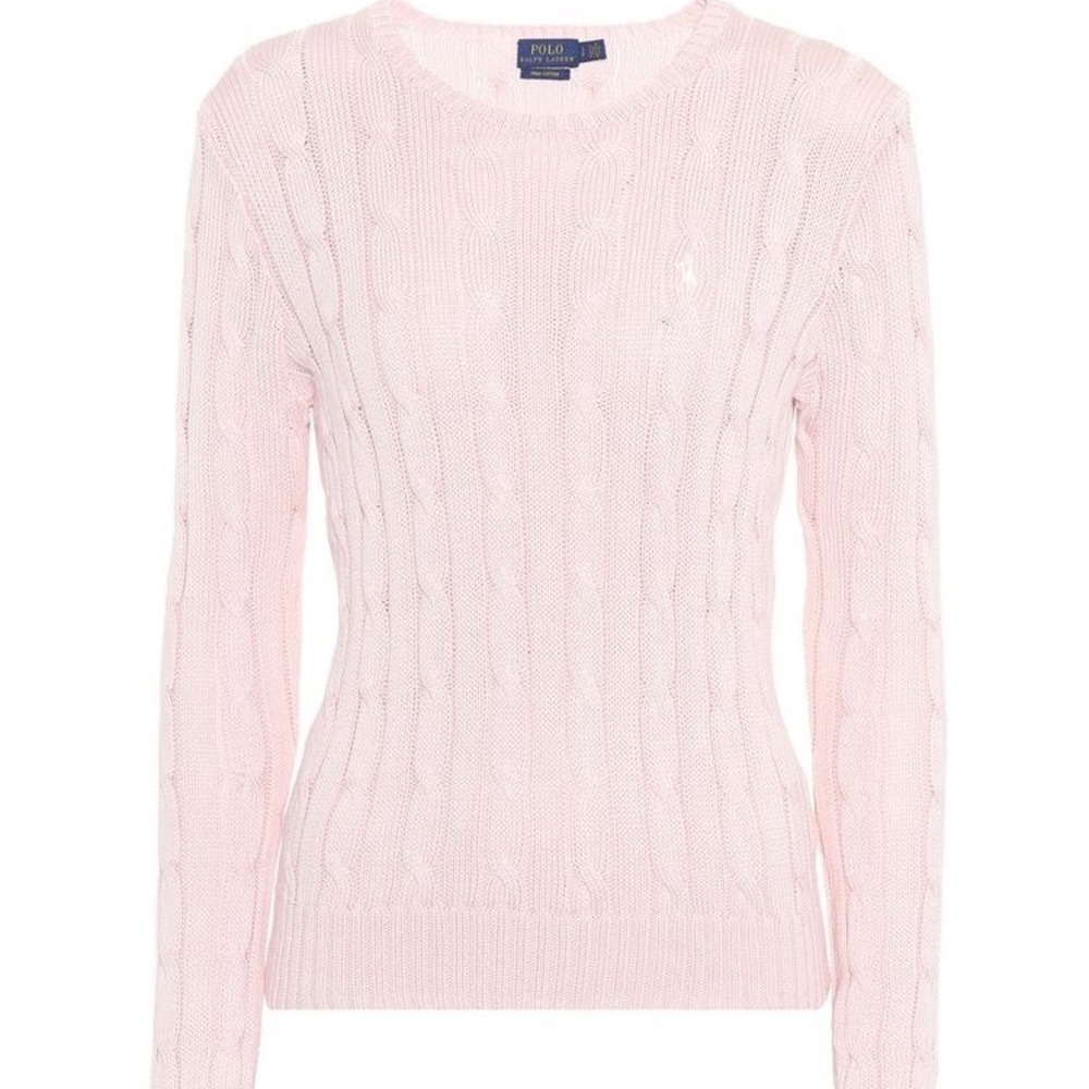 Polo Light Pink Cable Knit Sweater